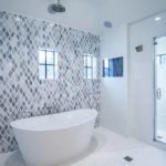 The best height to install shower accent tiles